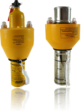 救生圈自亮浮燈及橙色煙霧信號